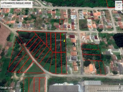 Terreno para venda no Vila Nova em Mafra com 650m² por R$ 122.400,00