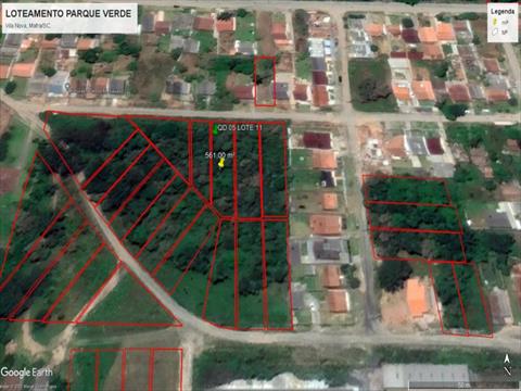 Terreno para venda no Vila Nova em Mafra com 561m² por R$ 105.600,00