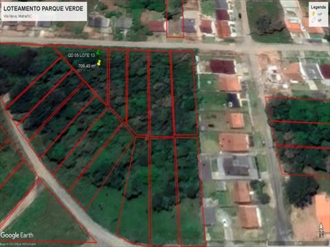 Terreno para venda no Vila Nova em Mafra com 709,4m² por R$ 134.400,00