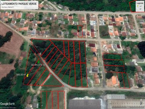 Terreno para venda no Vila Nova em Mafra com 645m² por R$ 122.400,00
