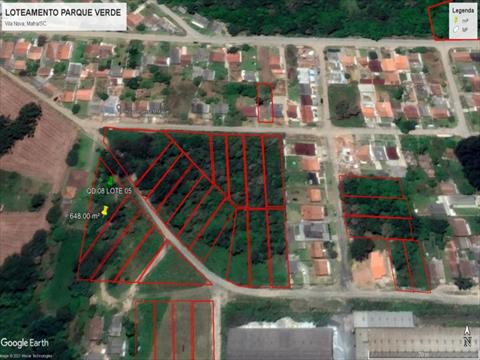 Terreno para venda no Vila Nova em Mafra com 648m² por R$ 122.400,00