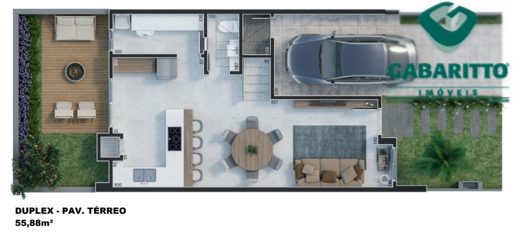 Sobrado para venda no Pilarzinho em Curitiba com 112,25m² por R$ 869.000,00