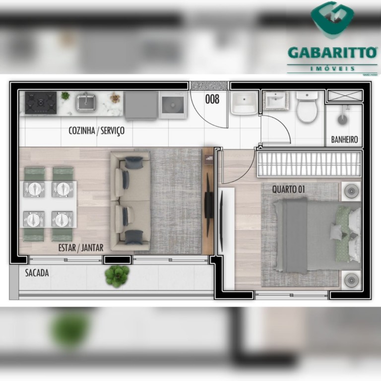 Apartamento para venda no Santa Candida em Curitiba com 0m² por R$ 455.107,36