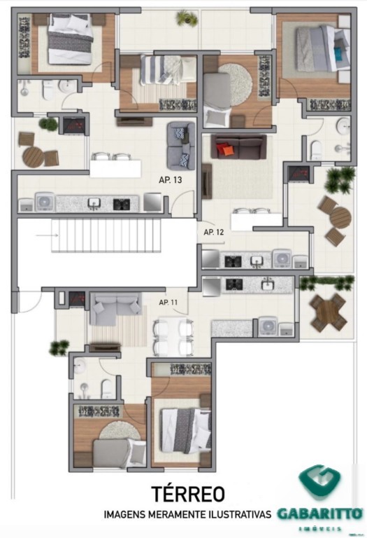 Apartamento para venda no Boneca do Iguacu em Sao Jose dos Pinhais com 57,7m² por R$ 339.900,00