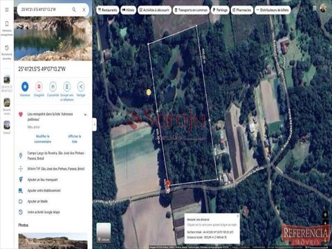 Chácara para venda no Campo Largo da Roseira em Sao Jose dos Pinhais com 44.473m² por R$ 2.100.000,00